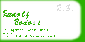 rudolf bodosi business card